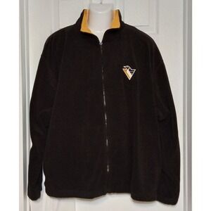 NHL Pittsburgh Penguins Full Zip Fleece Jacket Black 2XL